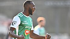 Jablonecký Lamin Jawo slaví trefu proti Slovácku.