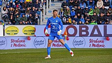 Branká� Slovácka Ji�í Borek v utkání proti Spart�.