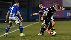 Momentka z utkání mezi Olomoucí a Plzní.