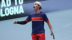 Maxim Mrva se hecuje v kvalifikaci Davis Cupu s Koreou.