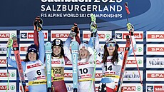 Federica Brignoneová, Stephanie Venierová, Kajsa Vickhoff Lieová a Lauren...