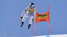 Ester Ledecká b�hem své první jízdy na mistrovské trati.