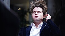 Magnus Carlsen b�hem zápasu ve freestyle �achu c roce 2024 ve Weissenhausu.