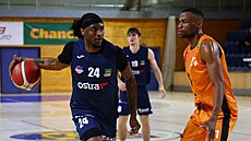 Lamb Autrey (vlevo) z Ostravy útoí, hlídá ho Torin Dorn z GBA Jindichv...