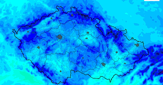 P�edpokládaná denní teplotní maxima (18. února 2025)