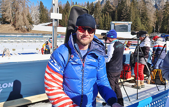 Matt Emmons na st�elnici ve �výcarském Lenzerheide.