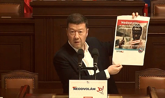 P�edseda hnutí SPD Tomio Okamura.