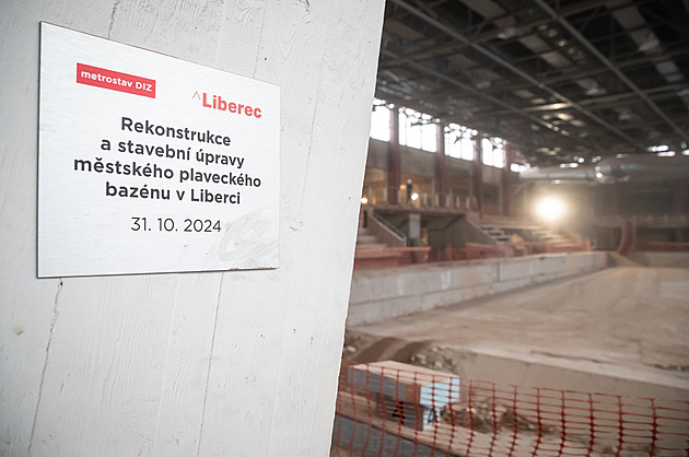 Liberecký bazén prochází celkovou rekonstrukcí. (13. února 2025)