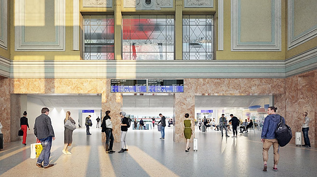 Podchod bude za�ínat v odjezdové hale nádra�í.