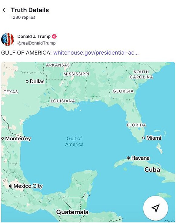 Google v USA p�ejmenoval Mexick� z�liv na Americk�