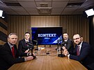 Hosty po�adu Kontext jsou (zleva) Ji�í �edivý , armádní generál, moderátor...