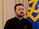 Ukrajinský prezident Volodymyr Zelenskyj na tiskové konferenci v Kyjev (19....