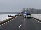 Nehoda mezi P�ovicemi a Chomoutovem si vy��dala dv� ob�ti. (13. �nora 2025)