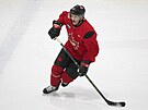 Sidney Crosby na tréninku Kanady ped Four Nations.