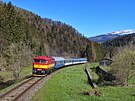 Lokomotiva 749.247 spole�nosti VDA na výletním �Retro expresu Slovenskem� p�i...