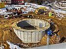 Silnii v Brn hloub przkumnou tolu k budoucmu tunelu Vinohrady. (19....