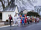 Masopustn� pr�vod kr��� hlineckou m�stn� ��st� Blatno.