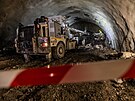 Ra�ba p�lkilometrov�ho d�lni�n�ho tunelu Homole postoupila do t�etiny. Ve v�t��...
