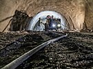 Ra�ba p�lkilometrov�ho d�lni�n�ho tunelu Homole postoupila do t�etiny. Ve v�t��...