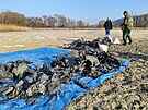 Ze dna rybn�ka u Oder na Novoji��nsku se poda�ilo vyzvednout trosky...