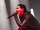 Americk� um�lec Marilyn Manson vystoupil v Brn�. (14. �nora 2025)