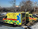 V ulici K Barrandovu v Praze havarovala �ty�i vozidla. (19. �nora 2025)