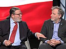 Europoslanci Alexandr Vondra (ODS) a Lud�k Niedermayer (TOP 09). (12. února...