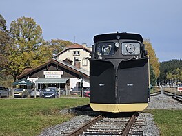 Tato muzejní ma�inka neví, co si o tom v�em má myslet (Bayerisch Eisenstein).