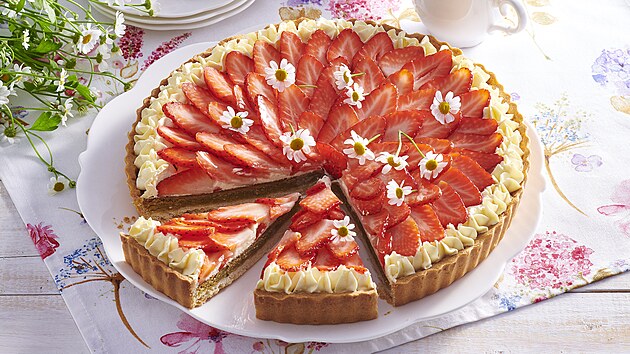 Jahodový kolá s vanilkovým krémem