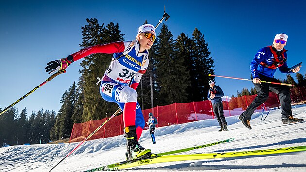 Tereza Voborníková b�í vytrvalostní závod na mistrovství sv�ta v Lenzerheide.
