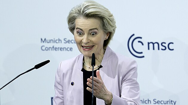 P�edsedkyn� Evropsk� komise Ursula von der Leyenov� (14. �nora 2025)