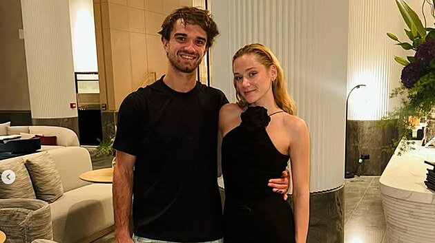 Tomáš Macháč a Emma Drobná (únor 2025)