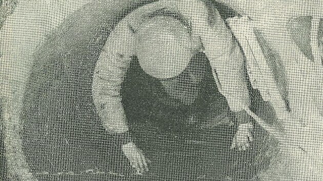 Vy�et�ovac� pokus, b�hem n�ho� hasi� zkou�el s�m vyl�zt ze studny.