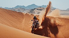 �eský motokrosa� Jan Brabec na trati Dakar Rally 2025. Slavnou rally ozna�il za...