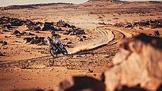 �eský motokrosa� Jan Brabec na trati Dakar Rally 2025. Slavnou rally ozna�il za...