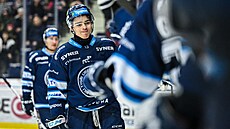 Liberecký úto�ník Jaromír Pérez slaví trefu proti T�inci.