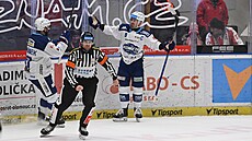 Brn�nský Jakub Flek se raduje z trefy proti Olomouci.