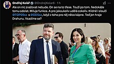 Europoslanec Ondřej Kolář (TOP 09) zkritizoval svého spolustraníka Jiřího...