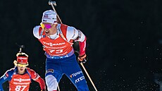 Joná Mareek bhem sprintu na mistrovství svta v Lenzerheide