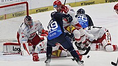 Momentka z extraligového utkání Plze - Hradec Králové