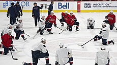 Ameri�ané na tréninku p�ed startem Four Nations.