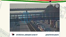 Na D1 u Ostravy, nedaleko Klimkovického tunelu, se kv�li nehod� �ty� nákladních...