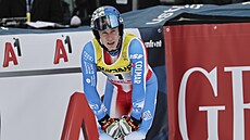 Zklamaný Clément Noël po dokon�ení druhého kola slalomu v Saalbachu.