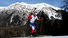 Tomá� Mikyska b�hem vytrvalostního závodu na �ampionátu v Lenzerheide.