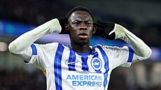 Yankuba Minteh slaví branku proti Chelsea.