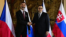 Ministr zahranií Jan Lipavský pijal v Praze éfa slovenské diplomacie Juraje...