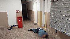 Spící mu� u schránek