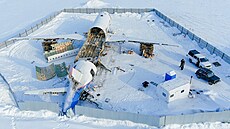 Demontá� t�la proudového dopravního letadla Airbus A320 spole�nosti Ural...