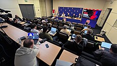 Tisková konference trenérky Jitky Klimkové p�ed zápasy Ligy národ� v Chorvatsku...