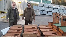 V lesích Pelh�imovska se za�aly objevovat nové pta�í budky. P�edseda spolku...